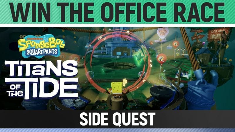 Spongebob: Titans of the Tide - Win The Office Race - Side Quest