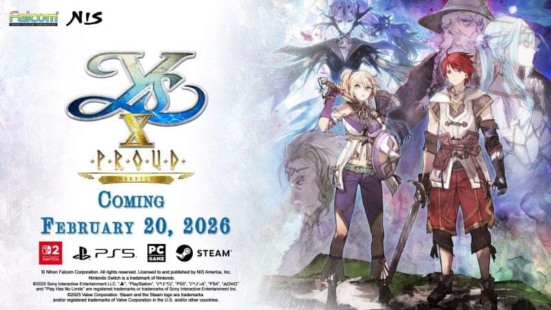 Ys X: Proud Nordics fixe la date de sortie en février et annonce une nouvelle plateforme.
