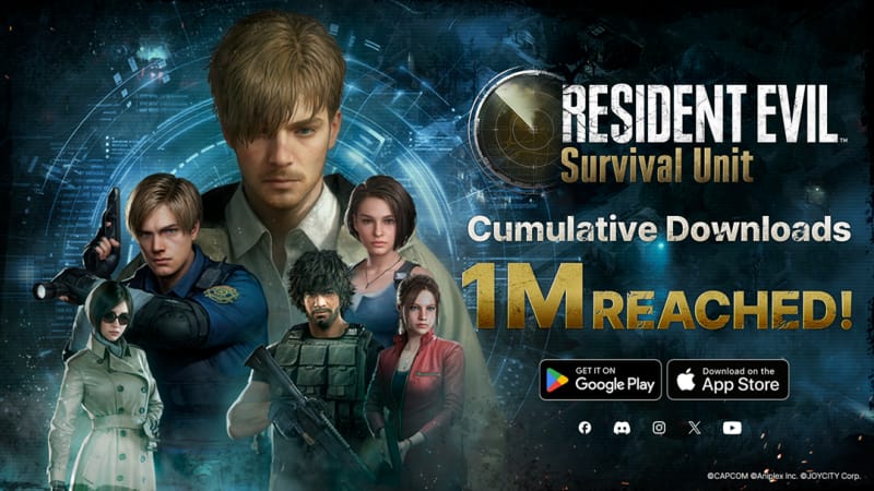 Resident Evil: Survival Unit - Atteint 1 million de téléchargements depuis son lancement !