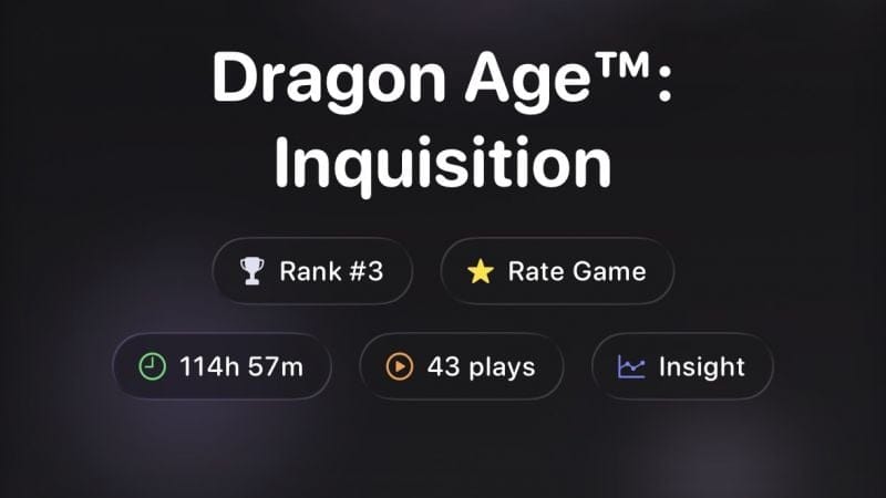 Platine N°5 : Dragon age inquisition