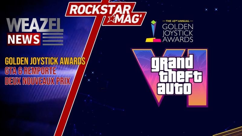 GTA 6 REMPORTE 2 NOUVEAUX PRIX AUX GOLDEN JOYSTICK AWARDS 2025