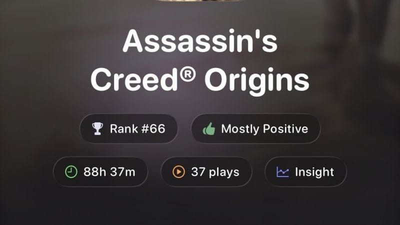 Platine N°6 : Assassin's Creed Origins