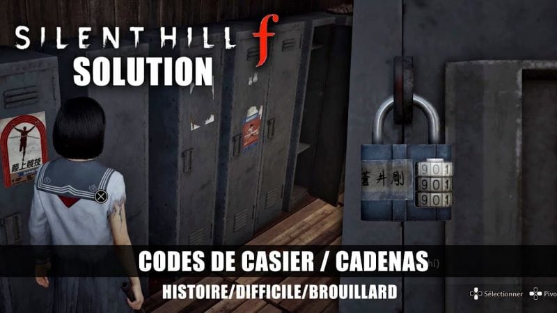Silent Hill f : Solution des Codes de Tous les CASIER / CADENAS du COLLEGE D'EBISUGAOKA