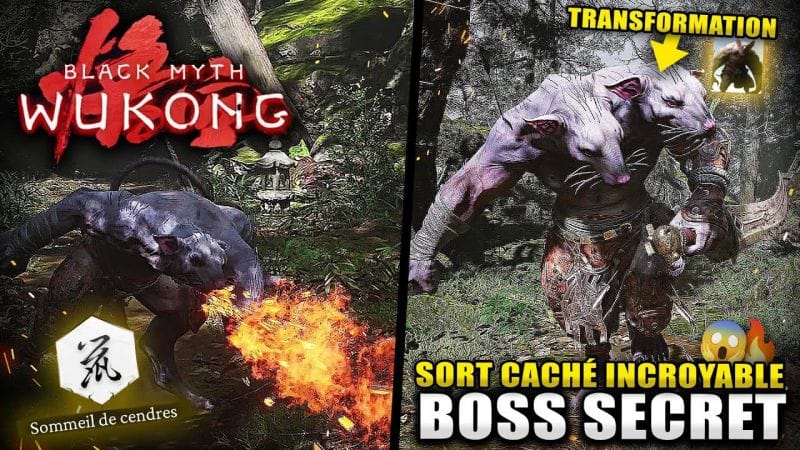Black Myth Wukong : TRANSFORMATION Secrète & BOSS Caché dans le Chapitre 3 (Rat à Deux tête) Pagode