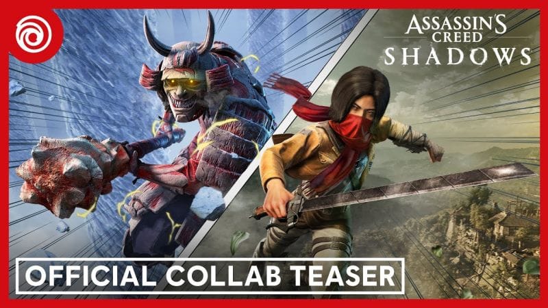 Assassin's Creed Shadows s'offre aujourd'hui une nouvelle collaboration avec... L'Attaque des Titans