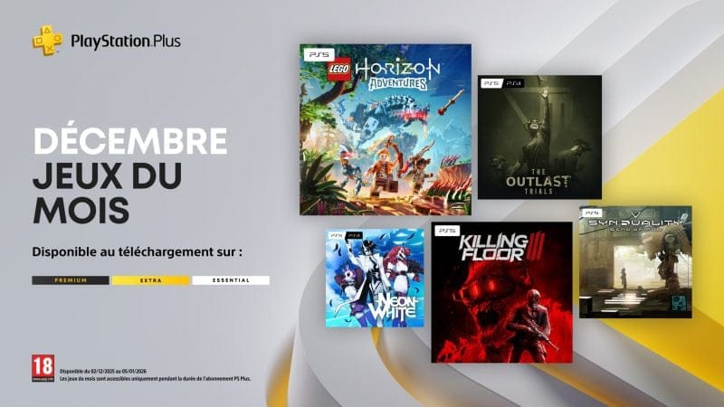 Les jeux du mois PlayStation Plus de décembre : Lego Horizon Adventures, Killing Floor 3, The Outlast Trials et plus encore