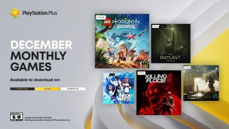 PlayStation Plus nous offre 5 jeux gratuitement en décembre.