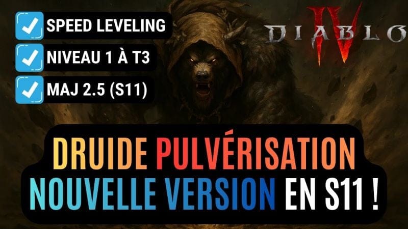 Le Build Druide Pulvérisation Ouragan Pour Speed Leveling La Saison 11 Dans Diablo IV !