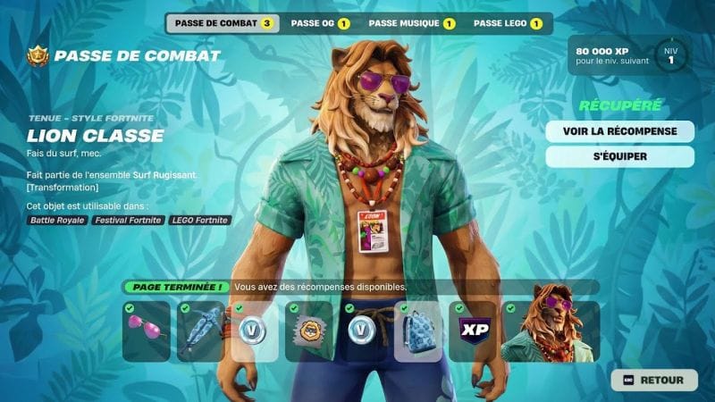 PASSE DE COMBAT CHAPITRE 7 FORTNITE..!! (paliers 1 à 100)