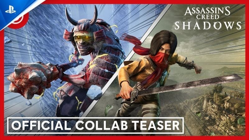 Assassin’s Creed Shadows - Attack on Titan Collab Teaser Trailer | PS5 Games