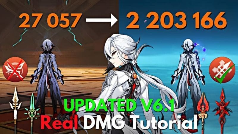 C0 Arlecchino 2.2M Real DMG Tutorial! Increase Her DMG Genshin Impact