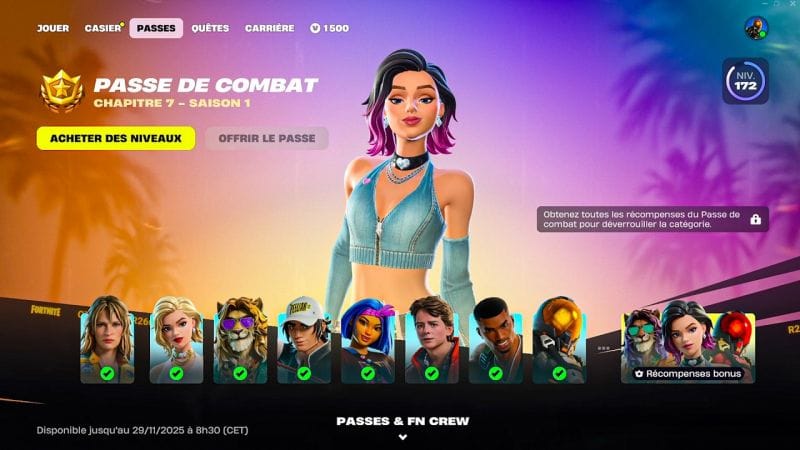 PASSE DE COMBAT CHAPITRE 7 EN ENTIER sur FORTNITE !!