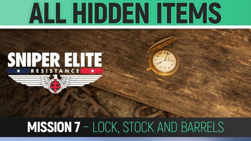 Sniper Elite: Resistance - Mission 7 - All Hidden Item Locations 🏆 Lock, Stock and Barrels