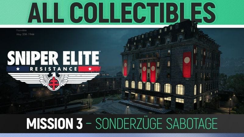 Sniper Elite: Resistance - Mission 3 - All Collectibles & Trophies 🏆 Sonderzüge Sabotage