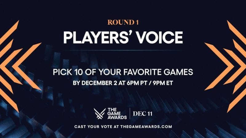 Les titres de Player's Voice nominés pour les Game Awards ont été révélés