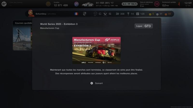 Résultats de ma saison 3 des GTWS Manufacturers Cup 2025 Series 2025 = bonus!