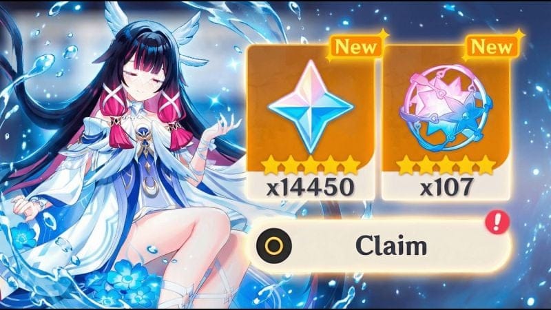 GOOD NEWS! THIS IS HOW YOU CAN CLAIM 14450 FREE PRIMOGEMS & 107 PULLS FOR COLUMBINA & ZIBAI IN 6.3!