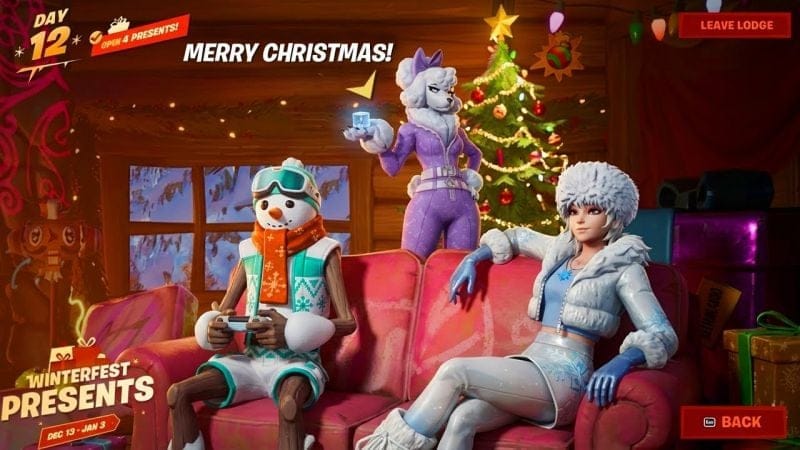 OÙ EST LE CHALET DE NOËL SUR FORTNITE ?? (14 cadeaux gratuits)