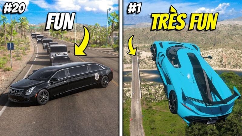 20 CHOSES FUN A FAIRE QUAND ON S'ENNUIE sur FH5 ... 😫 Embouteillage, Rampe, Drift 🔥