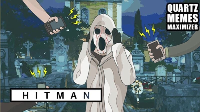SUPERFAN CALLS THE SHOTS Assassin Silencieux HITMAN Contrat à la une QUARTZ MEMES MAXIMIZER