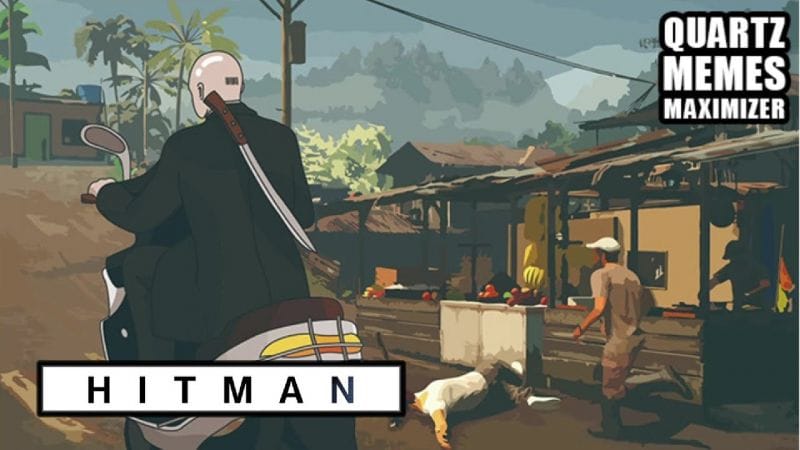 47 BUY MELONS BUT NG PLUS Assassin Silencieux HITMAN Contrat à la une QUARTZ MEMES MAXIMIZER