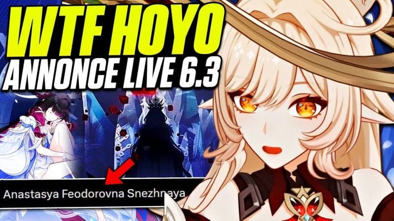 C'EST QUOI TOUT ÇA ?! Annonce 6.3, TSARINE RÉVÉLÉE et Alice non Jouable (?) - Genshin Impact
