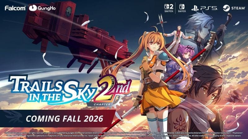 Trails in the Sky 2nd Chapter confirmé, arrivera à l'automne 2026