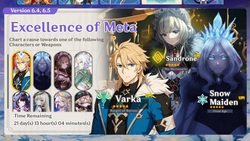 MAJOR UPDATE!! NEW 5 STAR BANNER REWORK! VARKA, MAIDEN, SANDRONE KIT+RELEASE DATE - Genshin Impact