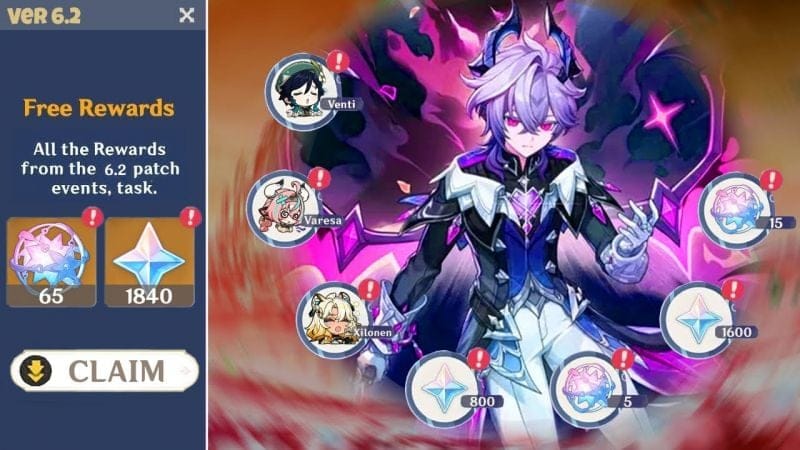 GOOD NEWS! 60+ FREE PULLS & 9k PRIMOS in 6.2 — Save for Durin & New Units - Genshin Impact