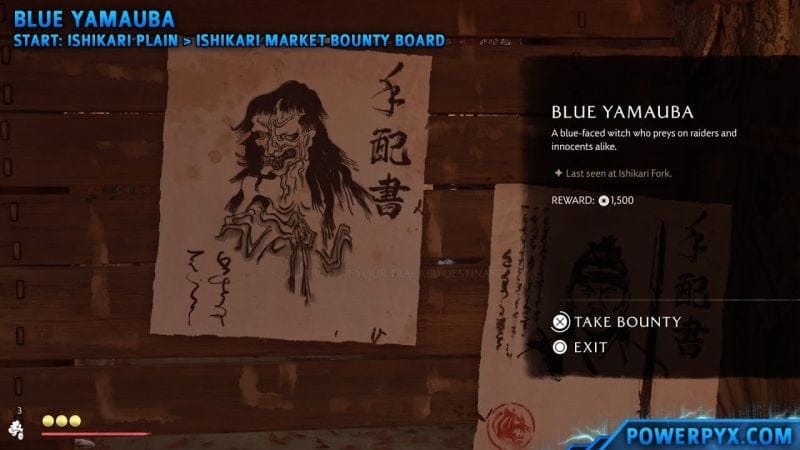 Ghost of Yotei - Blue Yamauba Bounty Location