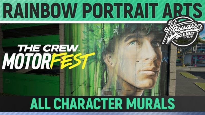 The Crew Motorfest - Rainbow Portrait Arts - 24 Characters Murals - Hawaii Scenic Route - Challenge