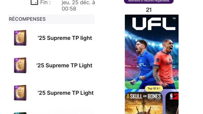 UFL drops decembre #4 der 2025 noël