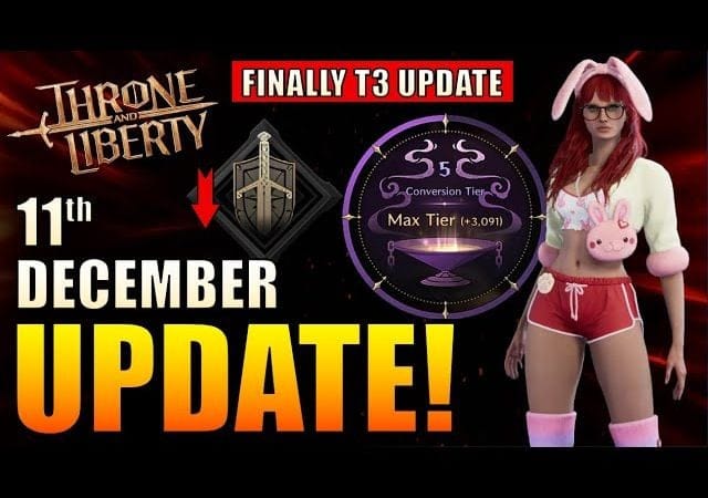 Throne & Liberty NEW UPDATE: Weapon Balancing, Christmas Event, Tier 3 Material Transmutation!