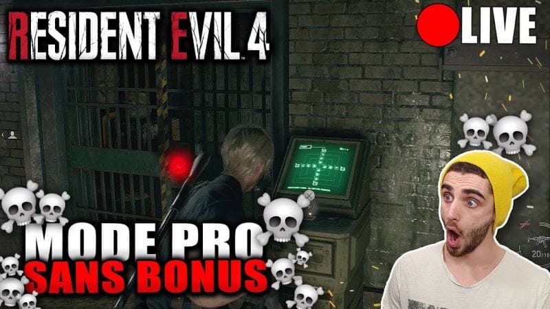 Resident Evil 4 : Mode Professionnel SANS Armes Bonus 😭💀💀💀 Part 2/3