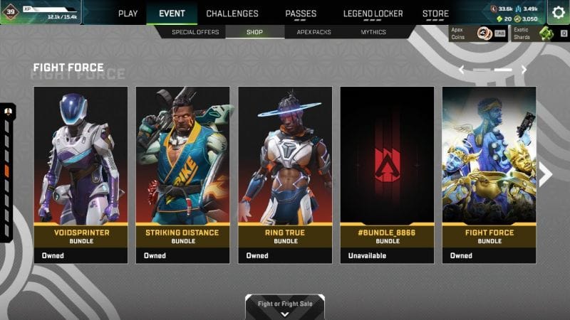 NEXT SHOP UPDATE! Fight Force Event Skins - Apex Legends
