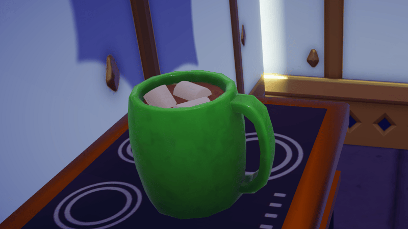 Chocolat chaud festif Disney Dreamlight Valley : myrtille, cerise, menthe… Comment préparer cette recette quatre étoiles ?