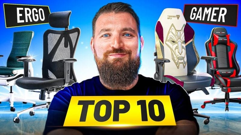 TOP 10 Meilleurs SIEGES GAMER & ERGONOMIQUE