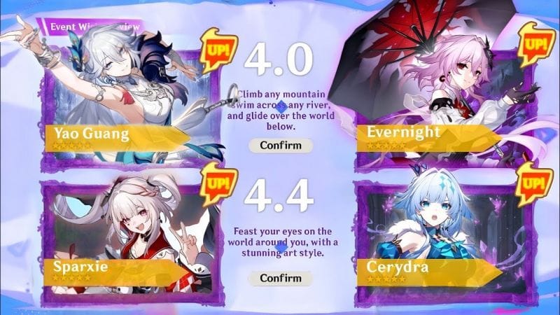 NEW UPDATE! CONFIRM 4.0 TO 4.4 BANNER ROADMAP! YAO GUANG, SPARXIE, PEARL - Honkai: Star Rail
