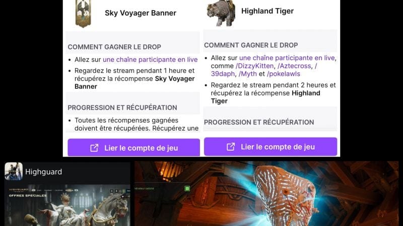 Highgard’s Drops y’en a deux banière et monture ursidée