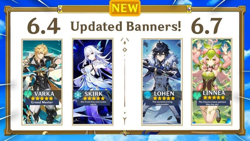 JUST IN! FULLY UPDATED 6.4 - 6.7 CONFIRMED BANNERS! WITH ALL RERUNS  - Genshin Impact