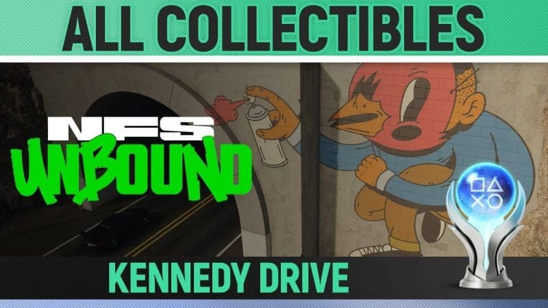 Need for Speed Unbound - Kennedy Drive - All Collectibles 🏆 Bear Champs, Street Art, Billboards