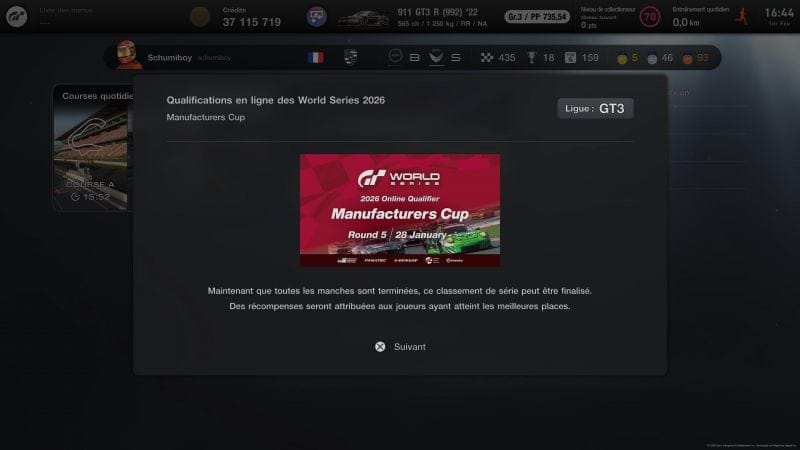 Résultats de ma saison 1 des GTWS Manufacturers Cup 2026 Series! Une de mes plus belle !!