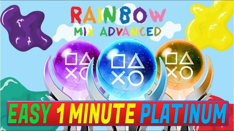 New Cheap 1 Minute Platinum Game | Rainbow Mix Advanced Trophy Guide - PS4, PS5