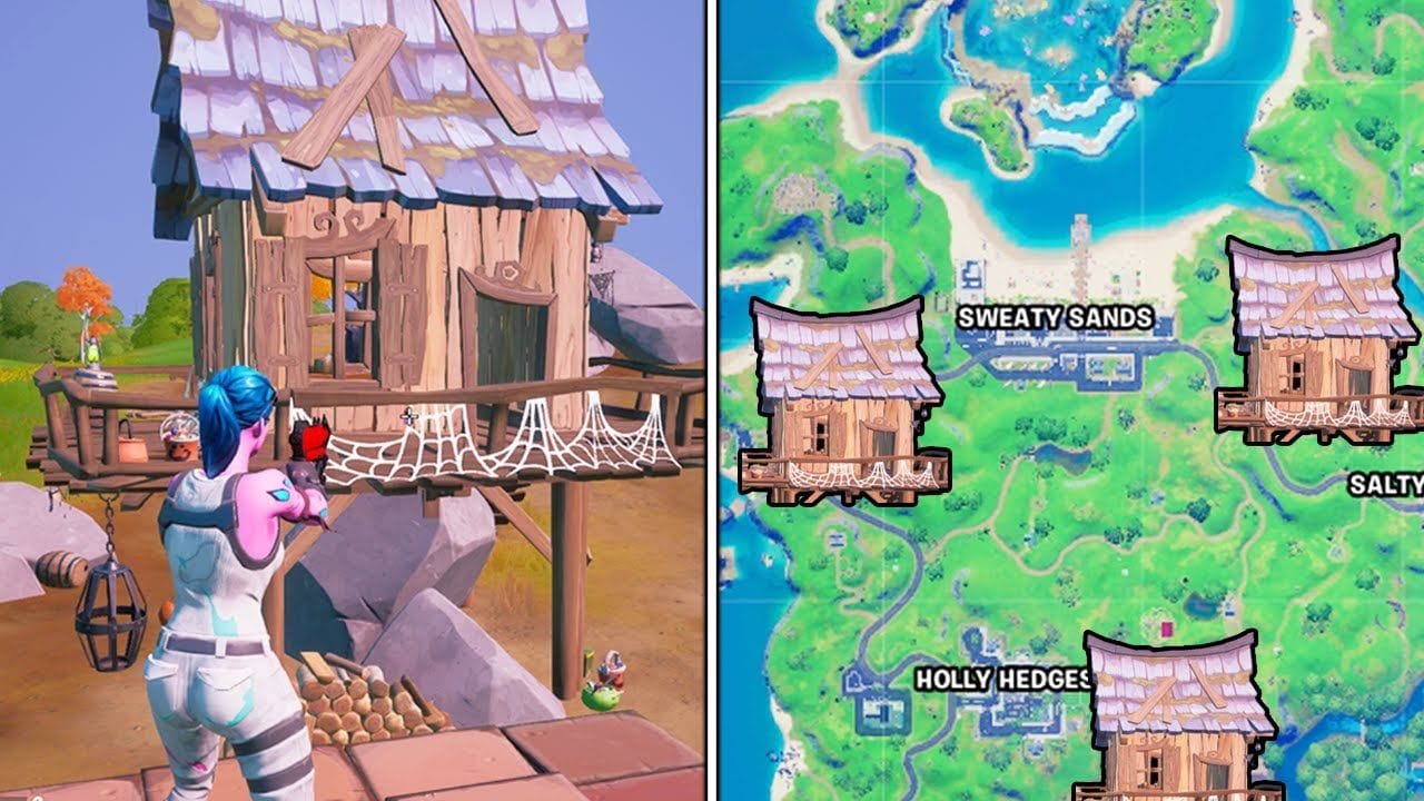 "VISITER PLUSIEURS CABANES DE SORCIÈRE" DÉFI CAUCHEMARS SUR FORTNITE !