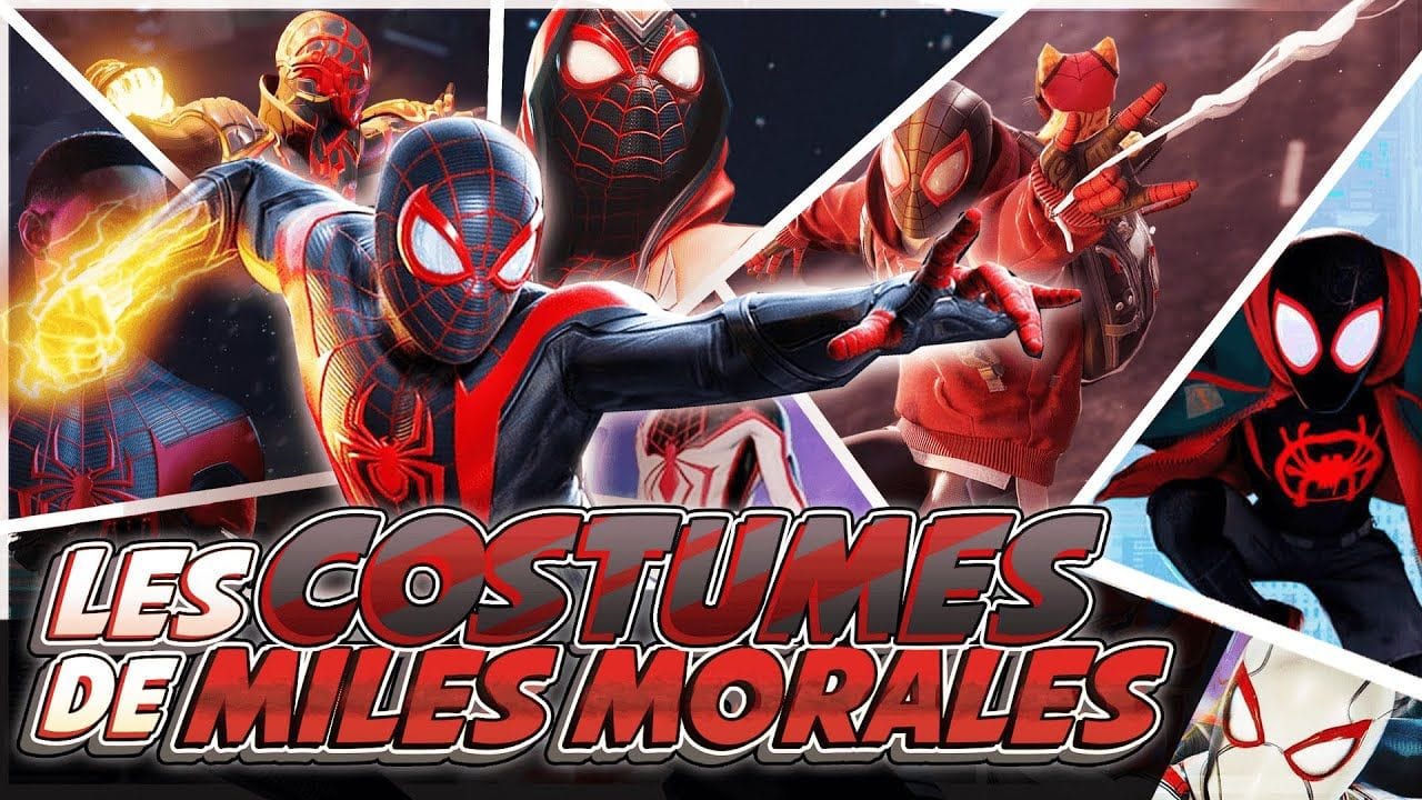 TOUS les COSTUMES DE MILES MORALES et leurs ORIGINES | SPIDER-MAN PS5