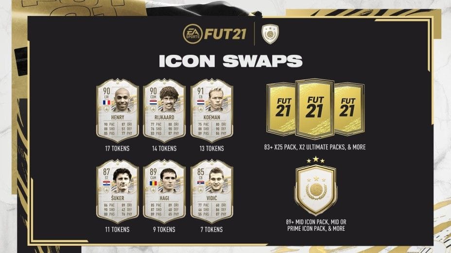 Le premier Icon Swaps est lancé sur FUT 21 !