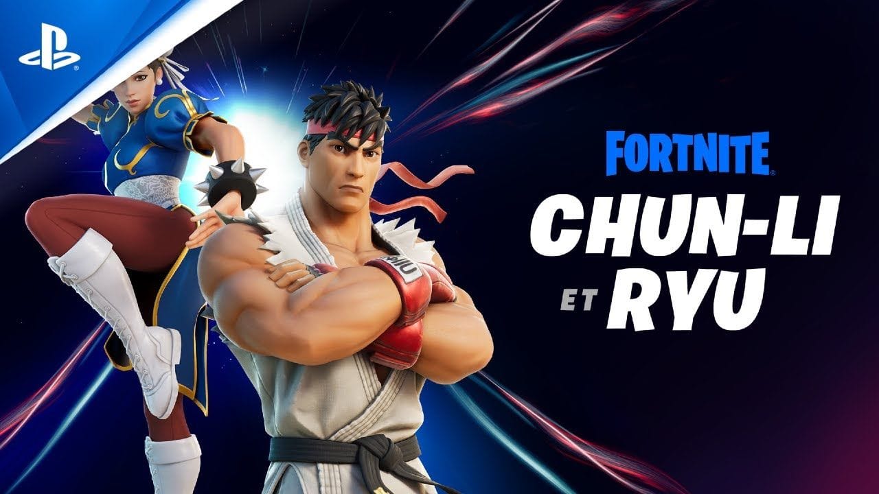 Fortnite |  Ryu et Chun-Li de Street Fighter s'affrontent dans Fortnite | PS5, PS4
