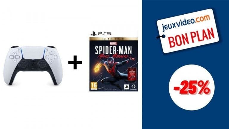 Pack Manette PS5 + Spider-Man Miles Morales en promotion de 25%