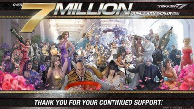 Tekken 7 : un nouveau cap de ventes atteint, un artwork recyclé partagé pour l'occasion