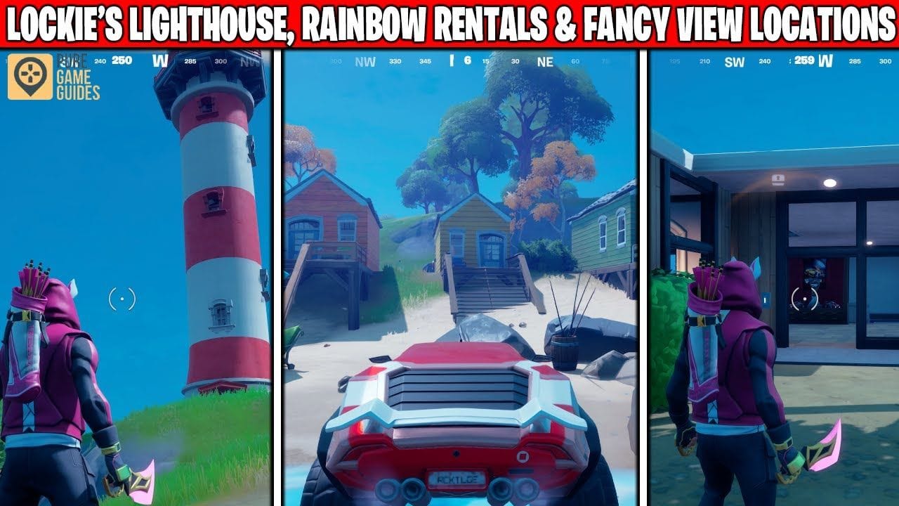 Où Visiter Fancy View, Rainbow Rentals Et Lockie's Lighthouse Dans Fortnite Chapter 2 Season 6 - Tech Tribune France